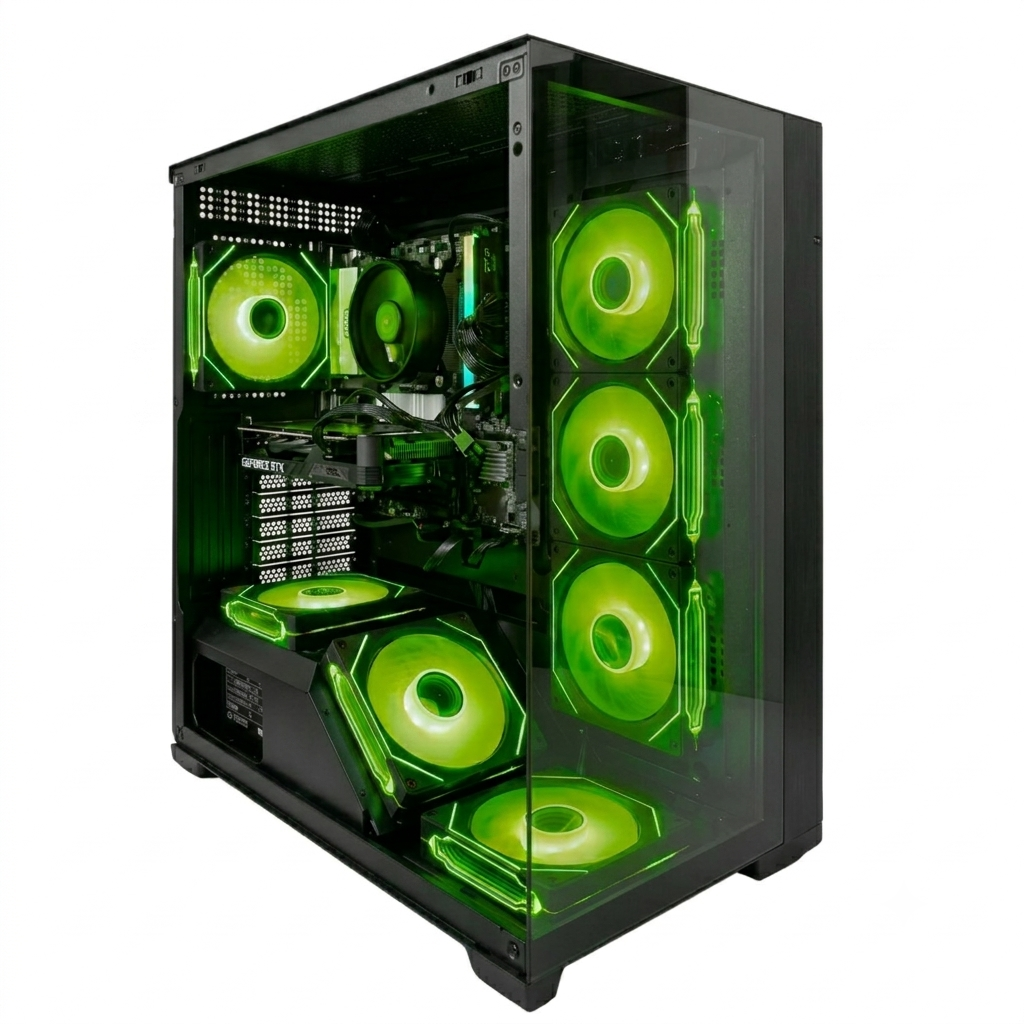 CHASIS  POWER 7 FANS RGB  W97 / BLACK