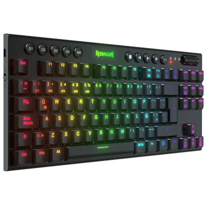 TECLADO MECANICO REDRAGON HORUS TKL K621-RGB  TIPO SWITCH RED / 75% / INALAMBRICO / NEGRO