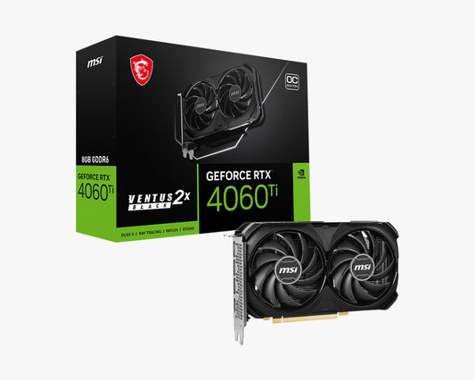 Tarjeta Gráfica MSI GeForce RTX 4060 Ventus 2X | 8GB GDDR6 | Doble Ventilador | DLSS 3 & Ray Tracing