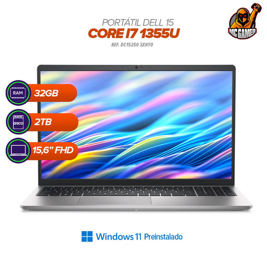 Portátil Dell Inspiron 15 DC15250 / Intel Core i7-1355U / 32GB RAM / 2TB SSD / 15.6” FHD