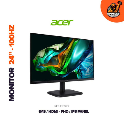 TORRE AMD R5 8500G/ BOARD ASUS PRIME B650M-A WI-FI / RAM DDR5 16GB DDR5-5600GHZ / SSD 1TB LEGEND 800 / CHASIS X18 4FANS / FUENTE 700W 80+ BRONZE / MONITOR ACER 24 / 1MMS -100HZ / FHD / IPS