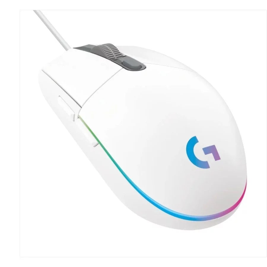 Mouse Logitech G203 White / Gamer Alámbrico / 8,000 DPI / RGB LIGHTSYNC / 6 Botones