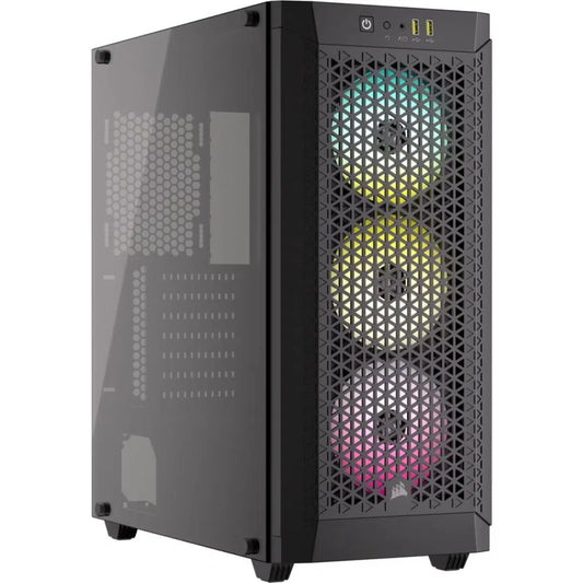 Chasis Corsair 480T RGB / Mid Tower / 3 Ventiladores ARGB / Vidrio Templado / Black