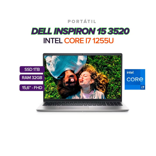 PORTATIL DELL INSPIRON 3520 15.6" INTEL CORE I7 1255U 32GB/ SSD 1TB M.2