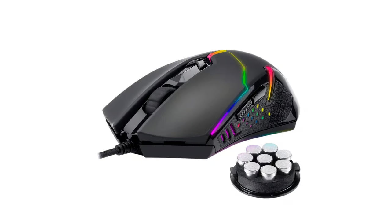 MOUSE CENTROPHORUS 2M601-RGB / 7 BOTONES / BLACK / 7200DPI
