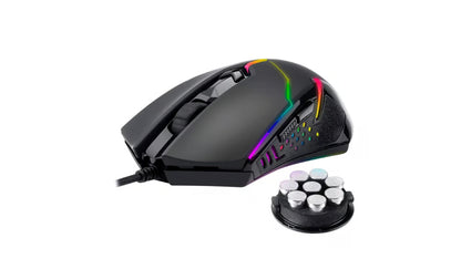 MOUSE CENTROPHORUS 2M601-RGB / 7 BOTONES / BLACK / 7200DPI