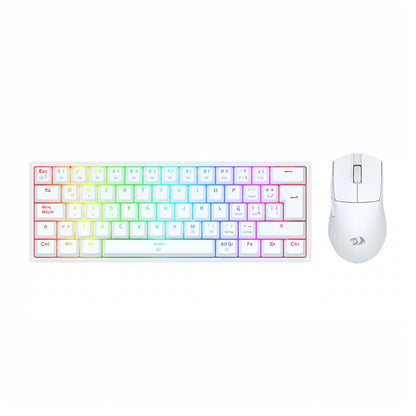 COMBO 2 EN 1 TECLADO MECANICO SWITCH RED ALAMBRICO / BLANCO