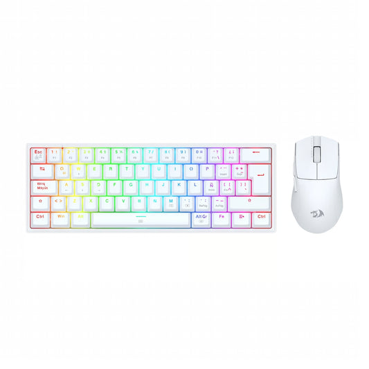 COMBO 2 EN 1 TECLADO MECANICO SWITCH RED ALAMBRICO / BLANCO