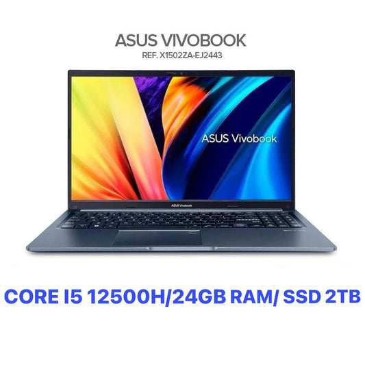 PORTÁTIL ASUS X1502ZA-EJ2443 | Intel Core i5-12500H 12ª Gen | 24GB RAM | SSD 2TB M.2 | Pantalla 15.6" FHD | Windows 11 Preinstalado