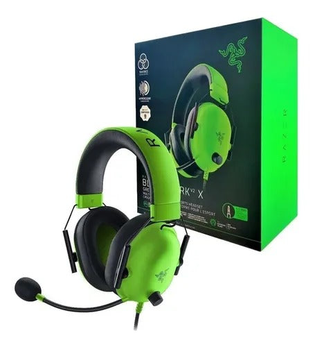 Diadema Gamer Razer BlackShark X Green | Sonido 7.1 | Micrófono Cardioide | 3.5mm Multiplataforma