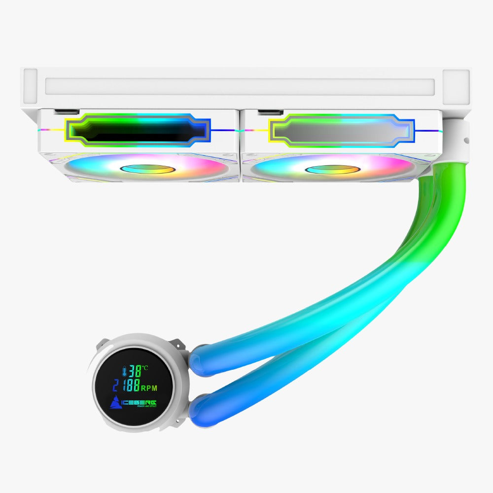 REFRIGERACION LIQUIDA ICEBERG  PANTALLA Y TUBOS ARGB 240ML WHITE