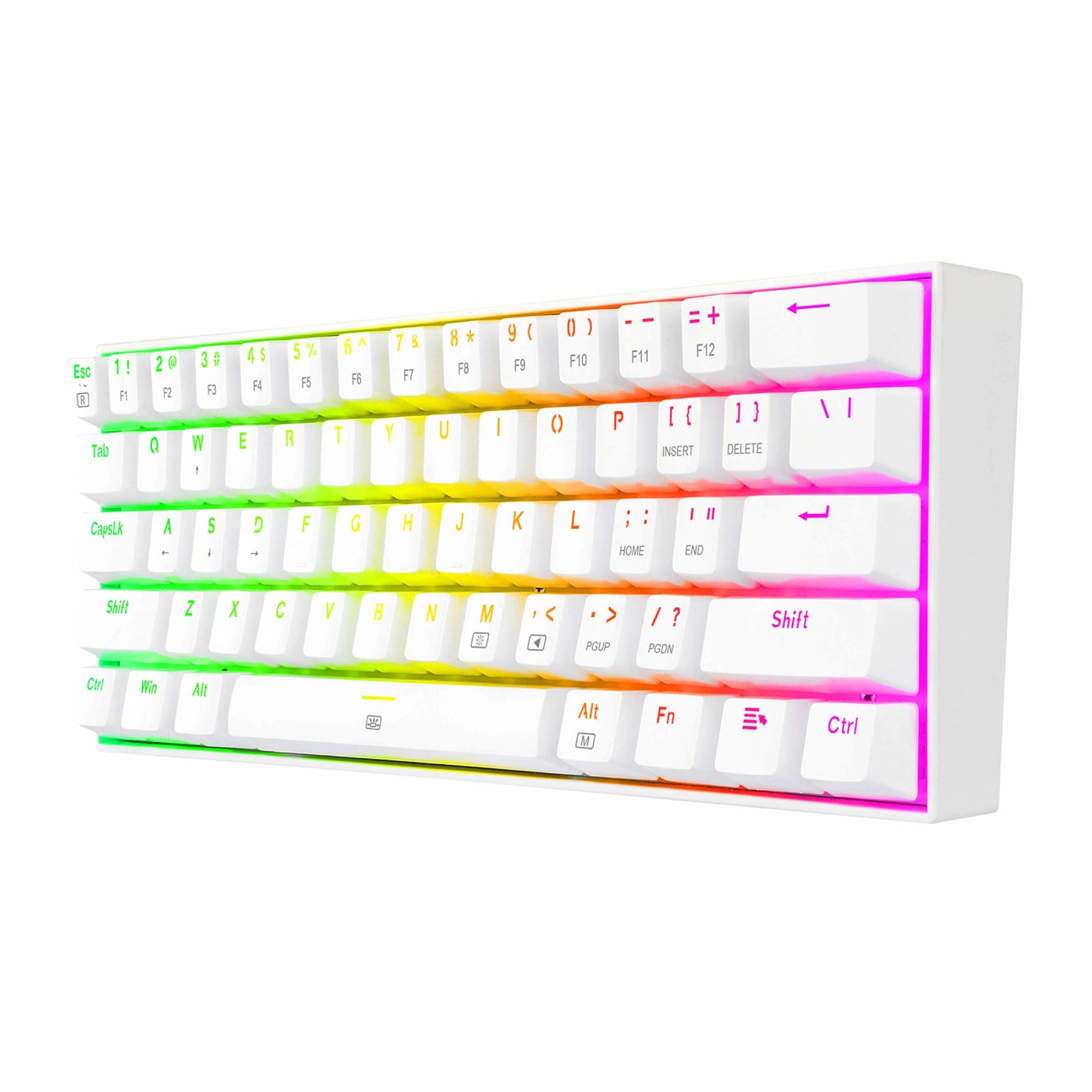 TECLADO REDRAGON DRAGONBORN MECANICO SWITCH MARRON / 60% / WHITE