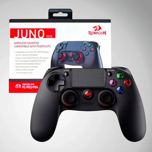 CONTROL REDRAGON JUNO G818 - CONEXIÓN INALÁMBRICA BLUETOOTH Y CABLE EXTRAÍBLE