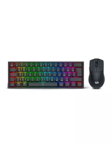 COMBO 2 EN 1 TECLADO MECANICO SWITCH RED ALAMBRICO / NEGRO