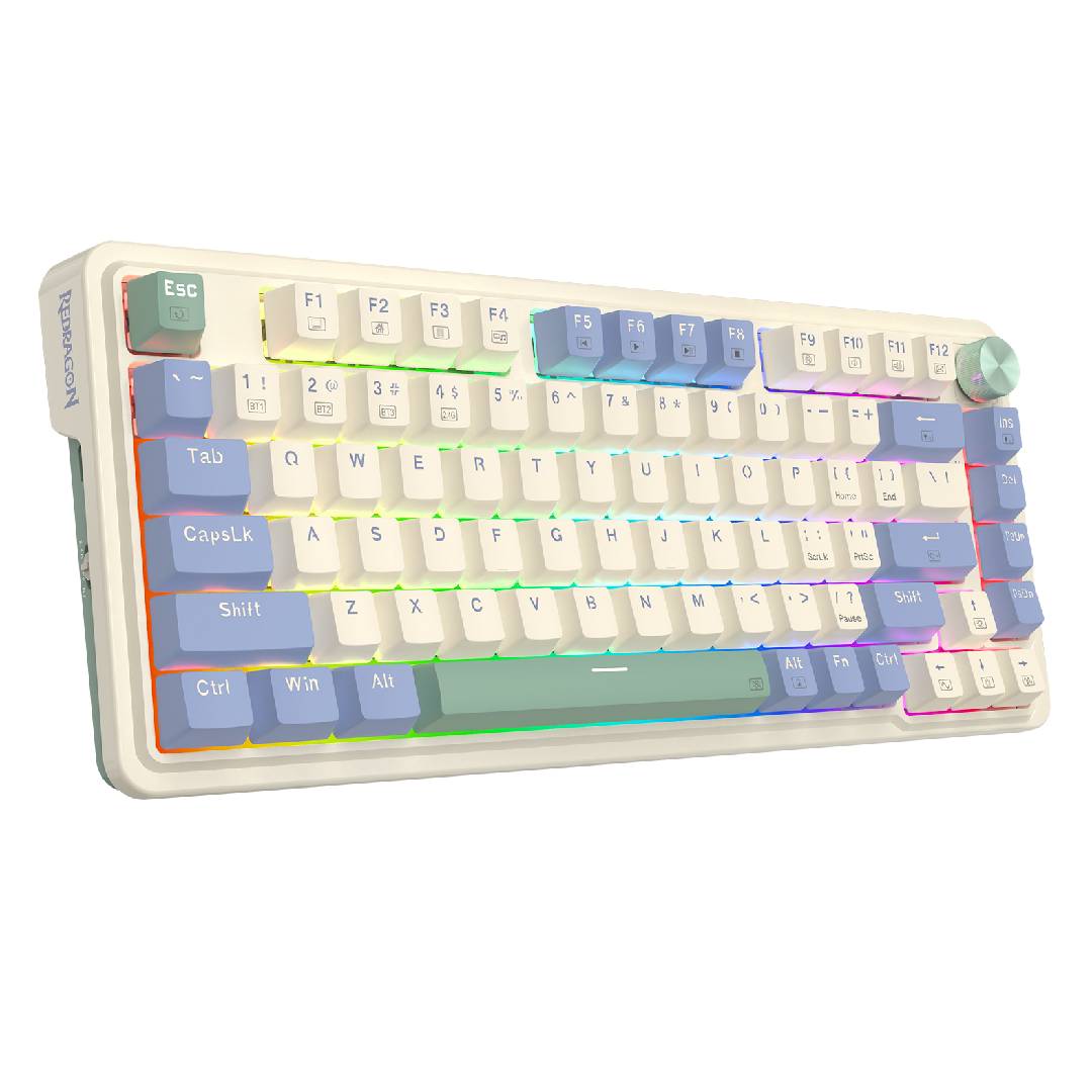 TECLADO REDRAGON UCAL PRO ESPAÑOL- K673CPG-RGB-PRO-SP ( WHITE -BLACK )