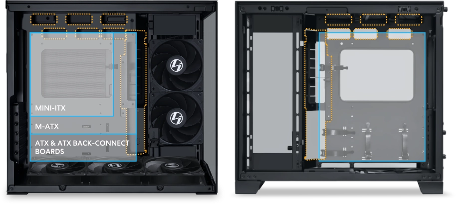 CHASIS LIAN LI O11 DINÁMICO MINI V2 / 5 FANS
