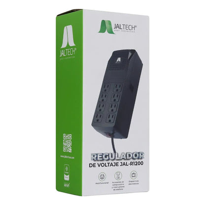 REGULADOR DE VOLTAJE JAL | 8 TOMAS | 1200W | PROTECCIÓN ELÉCTRICA PARA EQUIPOS