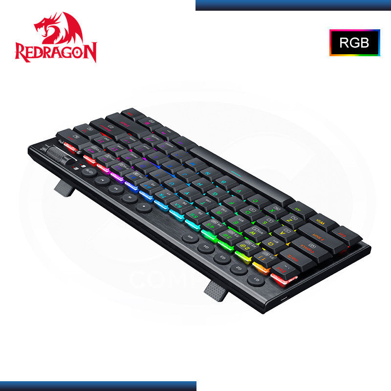 TECLADO MECANICO REDRAGON HORUS MINI PRO K632RGB-PRO 60% / TIPO SWITCH ROJO / INALAMBRICO / BLACK