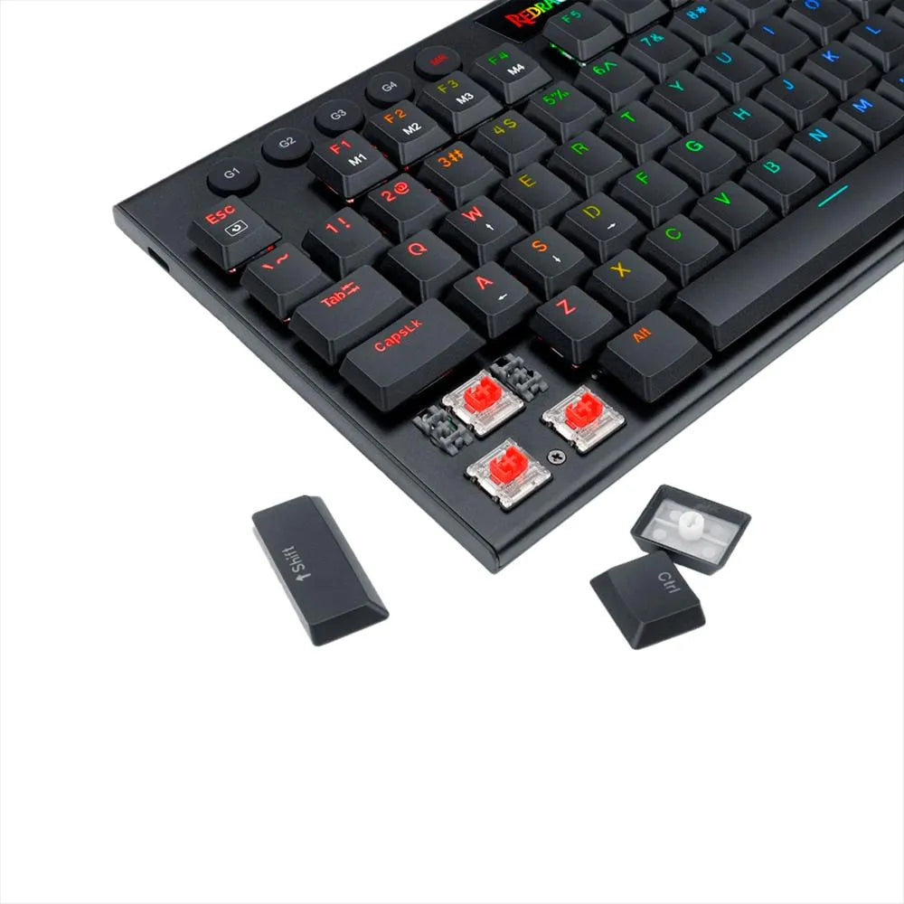 TECLADO MECANICO REDRAGON HORUS K619-RGB 100% SWITCH RED - USB TIPO C