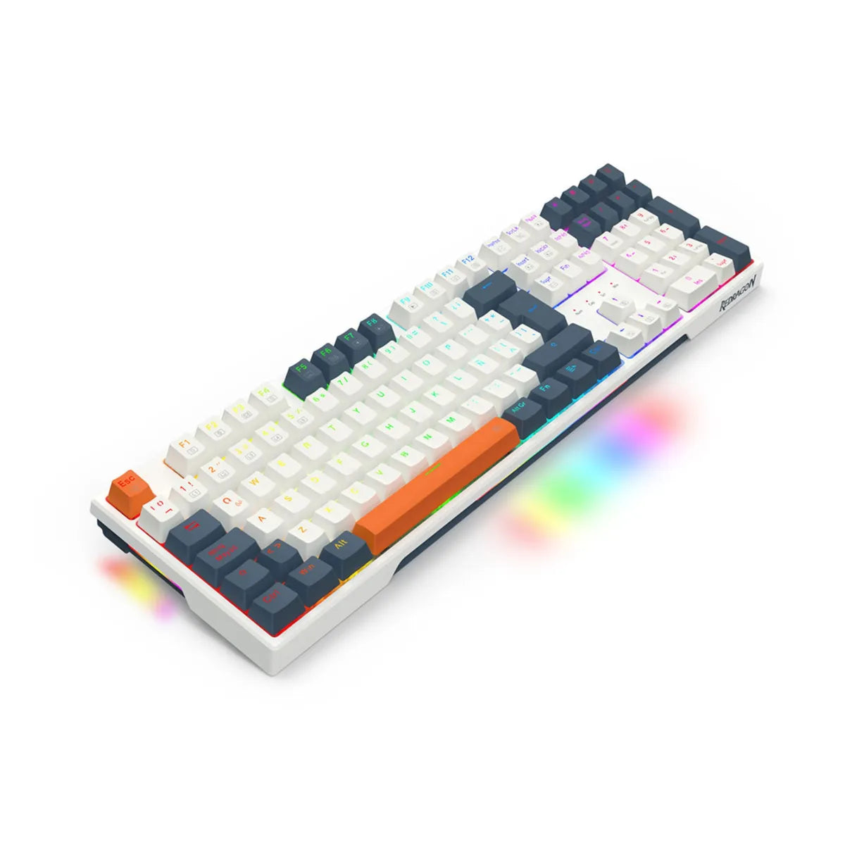 TECLADO GAMER REDRAGON TRUNDLE ( K668WBO-RGB ) SPAIN| LED-RGB | USB - C | SWITCH RED