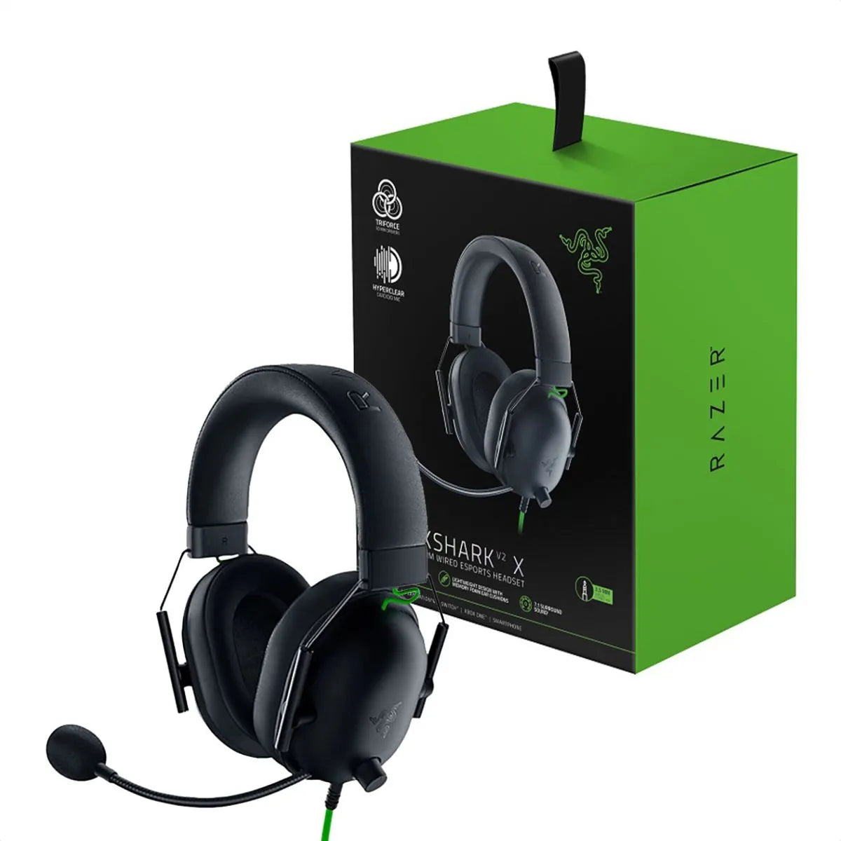 DIADEMA GAMER RAZER BLACKSHARK X  BLACK / 3.5MM - MULTIPLATAFORMA