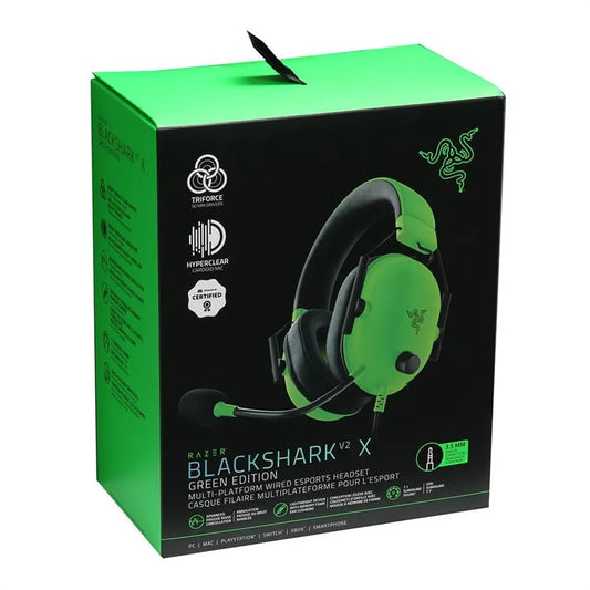 DIADEMA GAMER RAZER BLACKSHARK X  VERSION GREEN/ 3.5MM - MULTIPLATAFORMA