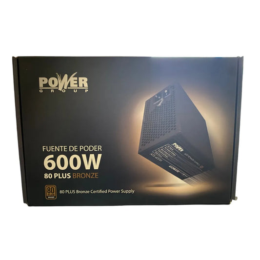 Fuente de Poder 600W 80 Plus Bronze Power Group ATX – Alto Rendimiento para PC Gamer