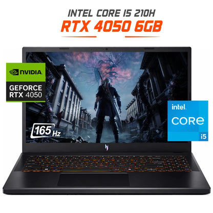 PORTATIL GAMER ACER NITRO V15 - CORE I5 210H - RTX 4050 6GB - 15,6 FHD 165HZ