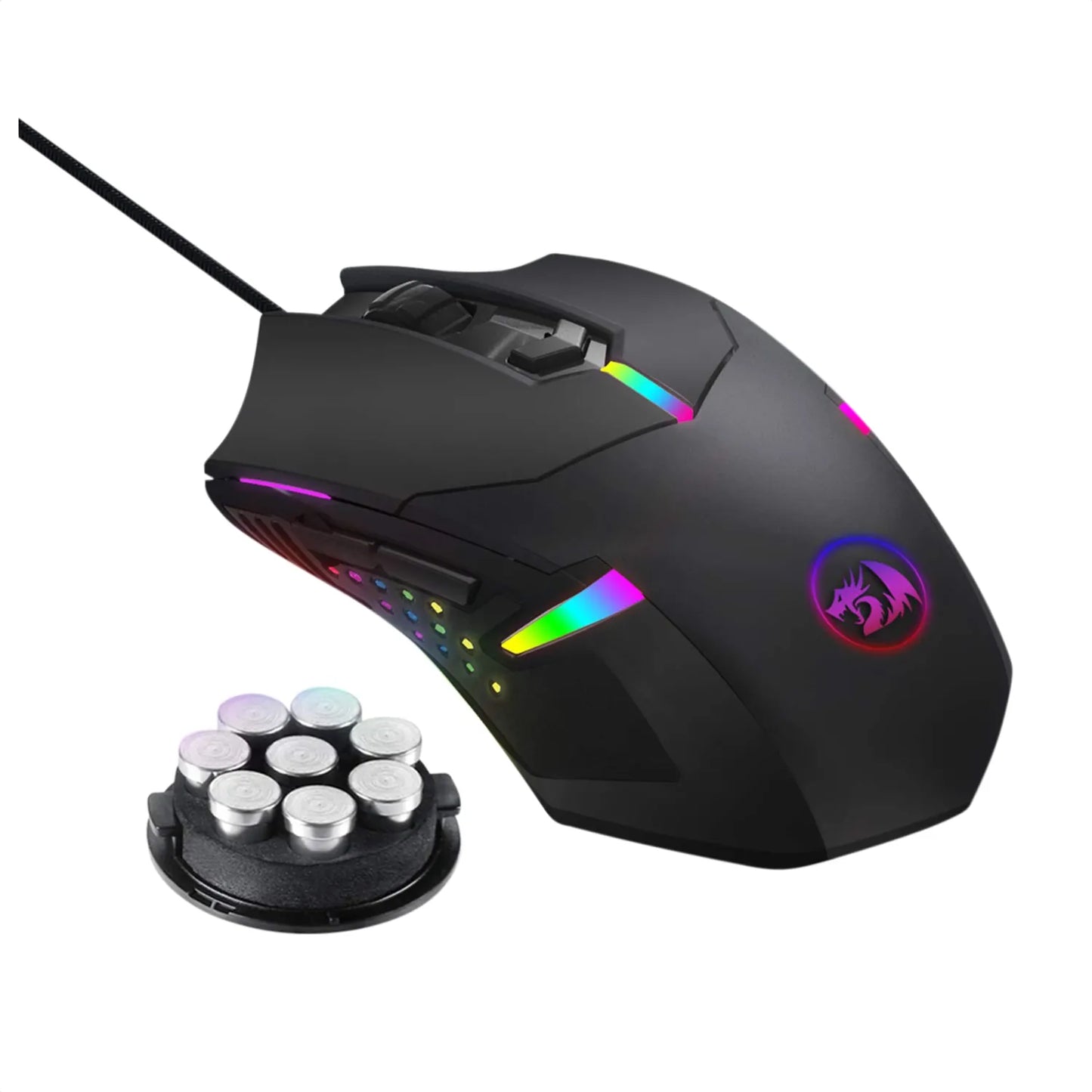 MOUSE CENTROPHORUS 2M601-RGB / 7 BOTONES / BLACK / 7200DPI