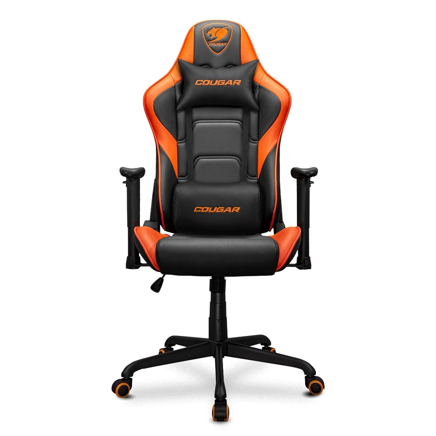 SILLA GAMER COUGAR ARMOR ELITE BLACK BORDE NARANJA | ERGONÓMICA Y RECLINABLE