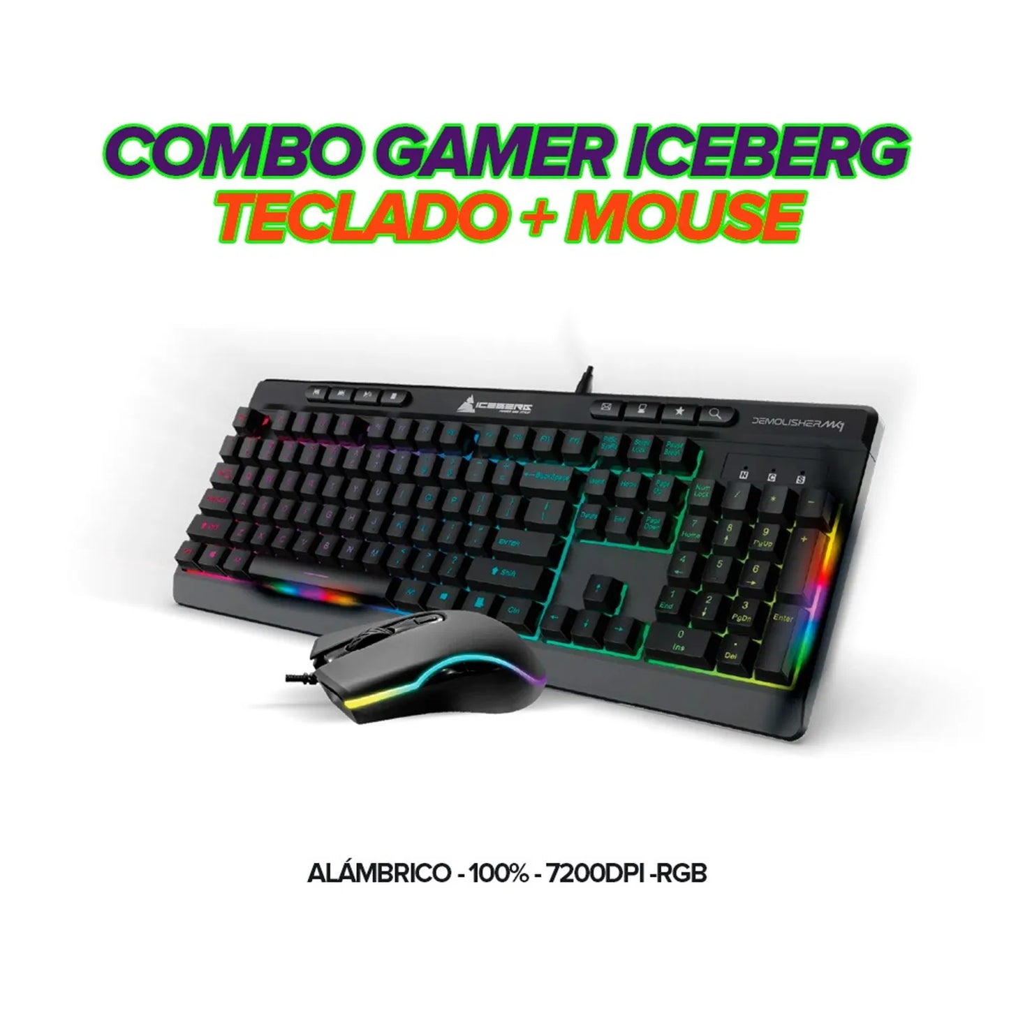 Combo Gamer Iceberg Demolisher Teclado Mecánico + Mouse RGB