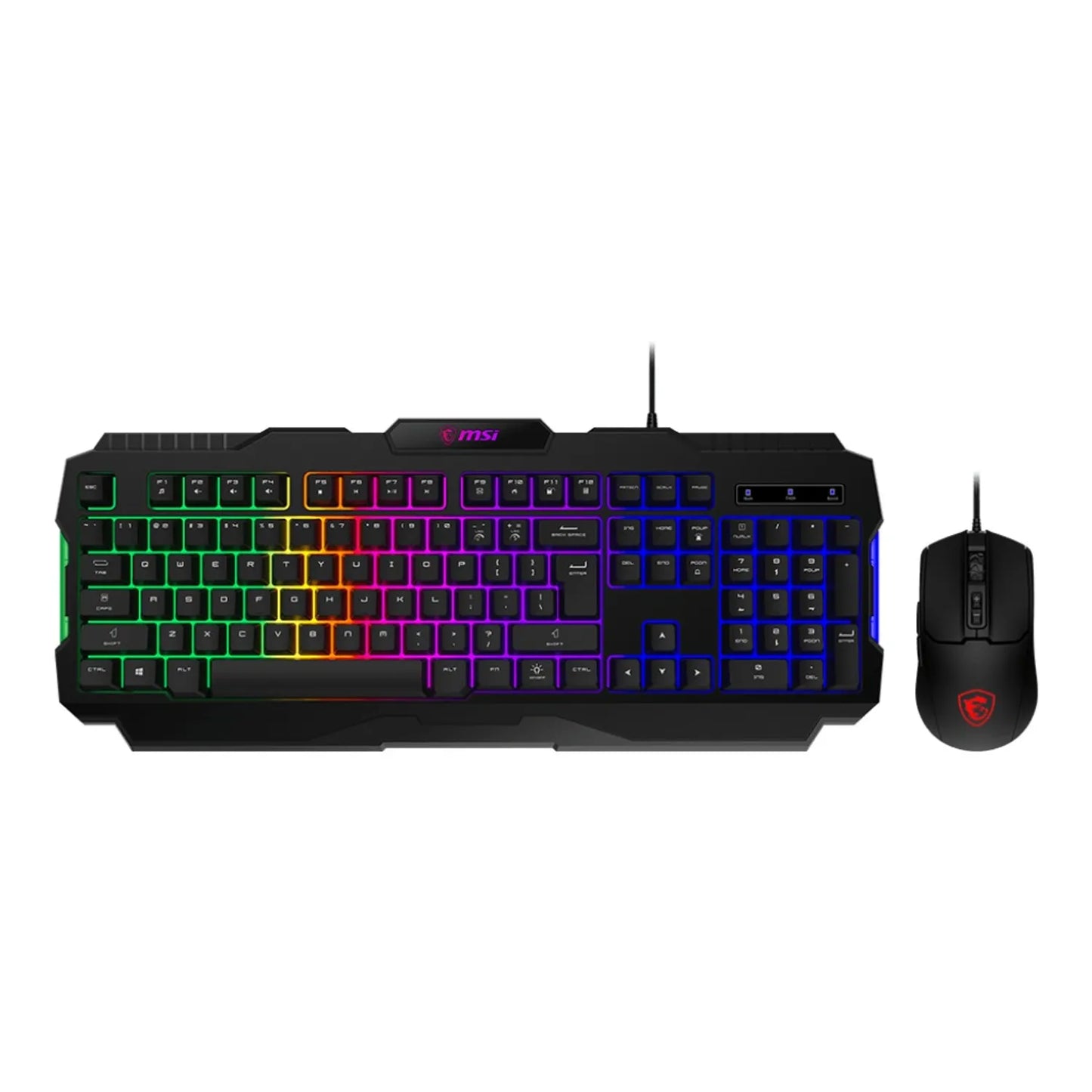 Combo Gamer MSI Forge GK100 / Teclado RGB / Mouse 6400 DPI