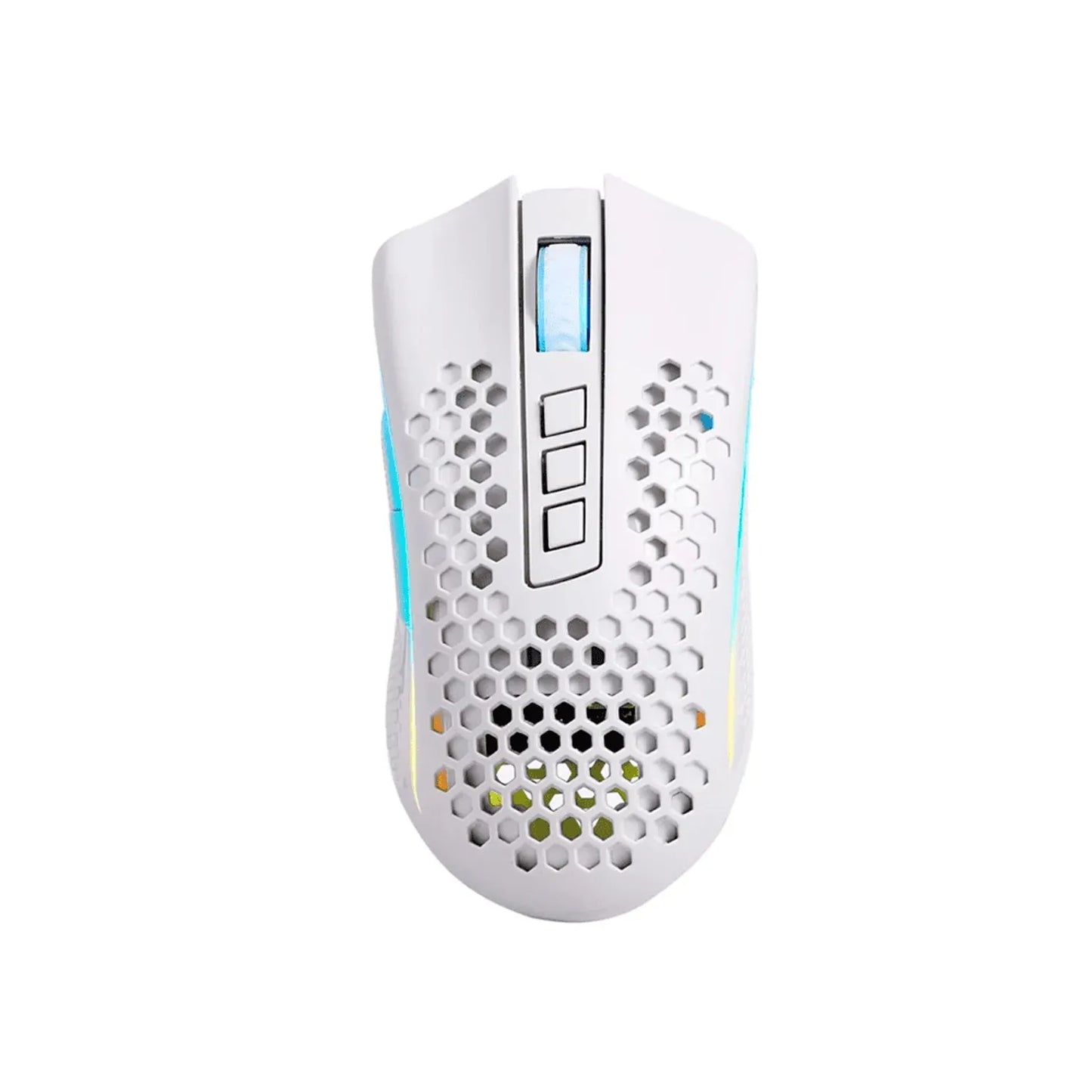 Mouse Gamer Redragon Storm Pro M808-KS Inalámbrico Blanco + RGB