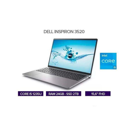 PORTATIL DELL INSPIRON 3520 15.6" FHD INTEL CORE I5 1235U RAM 24GB DDR4 SSD 2TB / COMBO TECLADO Y MOUSE