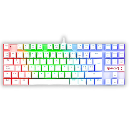 TECLADO GAMER REDRAGON KUMARA K552W-KR-SP RAINBOW BLANCO