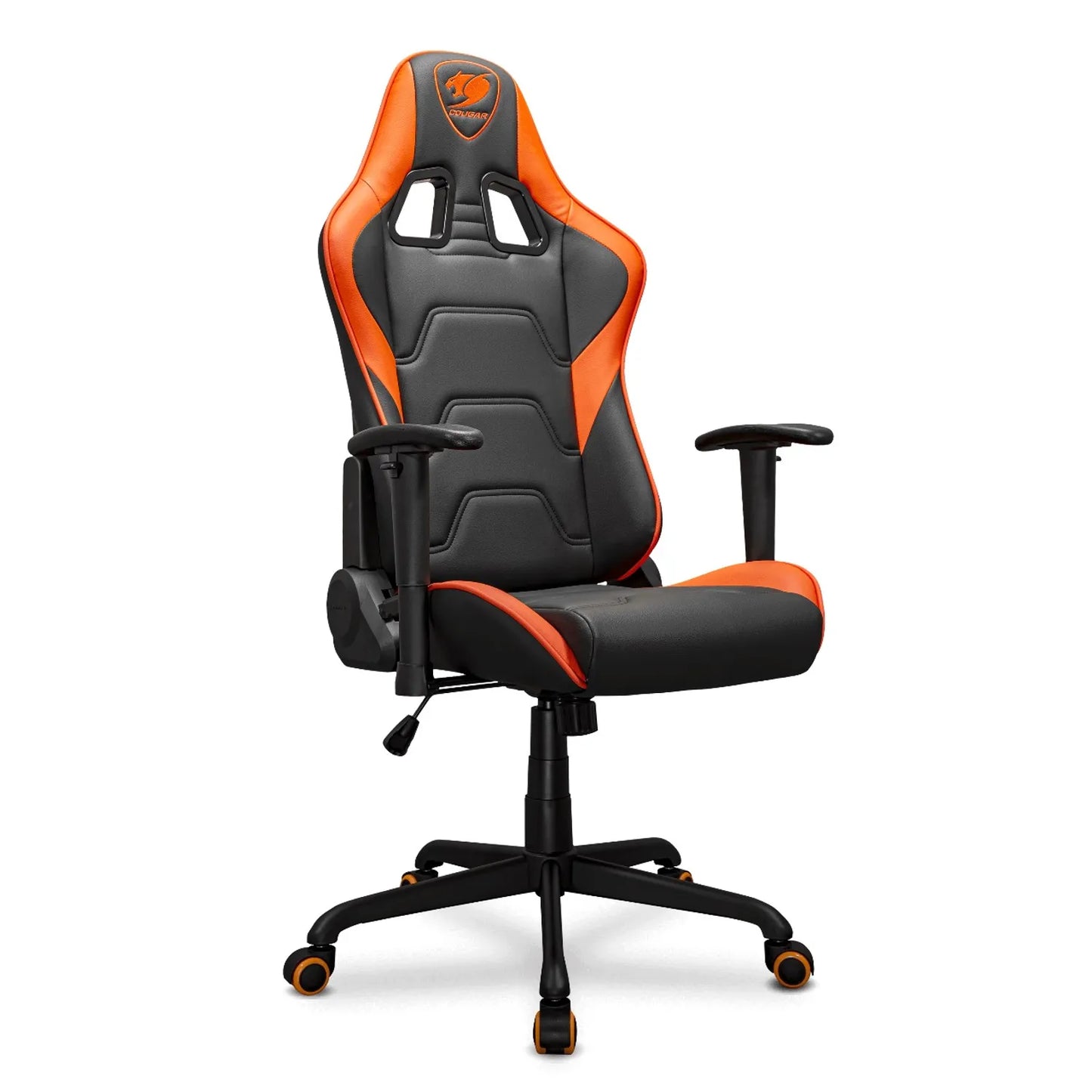 SILLA GAMER COUGAR ARMOR ELITE BLACK BORDE NARANJA | ERGONÓMICA Y RECLINABLE