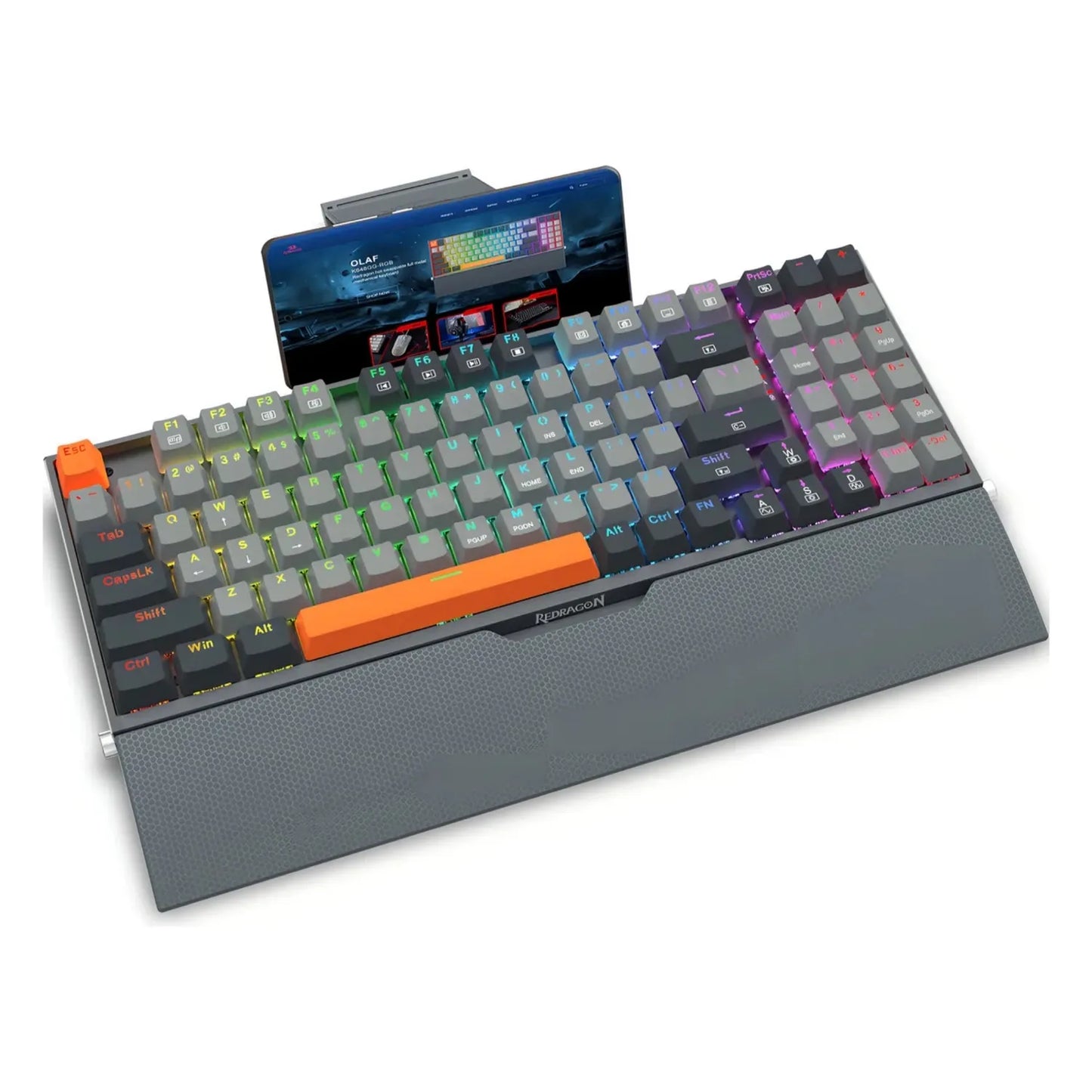 TECLADO MECANICO REDRAGON OLAF K648GG RGB SWITCH RED / 95 TECLAS / INALAMBRICO