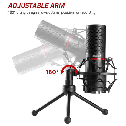 Micrófono Redragon Blazar GM300 Black / Control de Volumen y Mute / Sonido Profesional