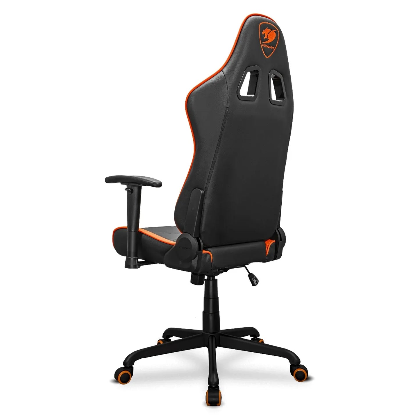SILLA GAMER COUGAR ARMOR ELITE BLACK BORDE NARANJA | ERGONÓMICA Y RECLINABLE