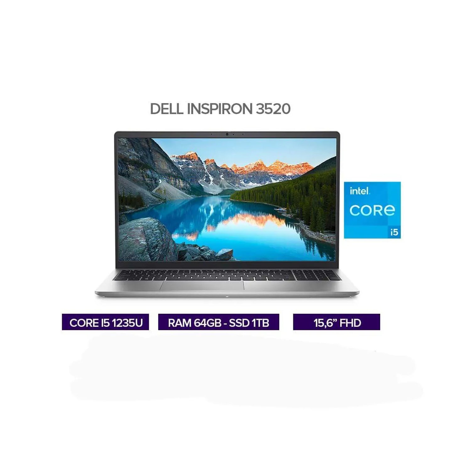 PORTATIL DELL INSPIRON 3520 15.6" INTEL CORE I5 1235U 64GB/ SSD 1TB M.2 / COMBO TECLADO Y MOUSE