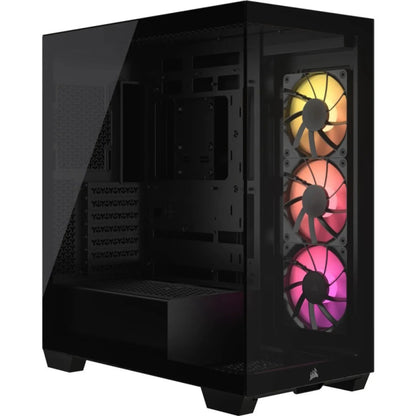 Chasis corsair 3500x RGB tempered glass mid-tower BLACK