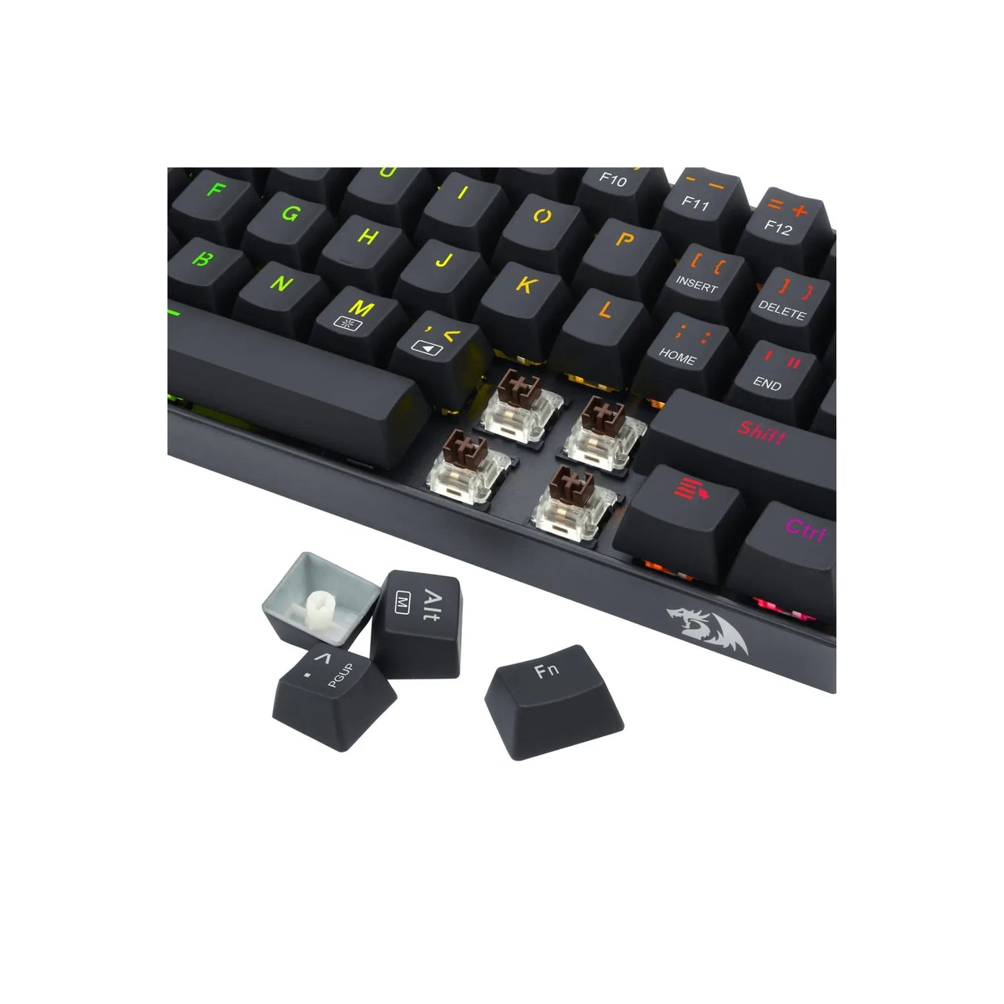 TECLADO MECÁNICO 60% REDRAGON DRAGONBORN K630 SWITCH ROJO / NEGRO