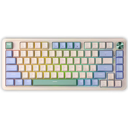 TECLADO REDRAGON UCAL PRO K673CPG RGB PRO SP / CREMA PURPURA VERDE