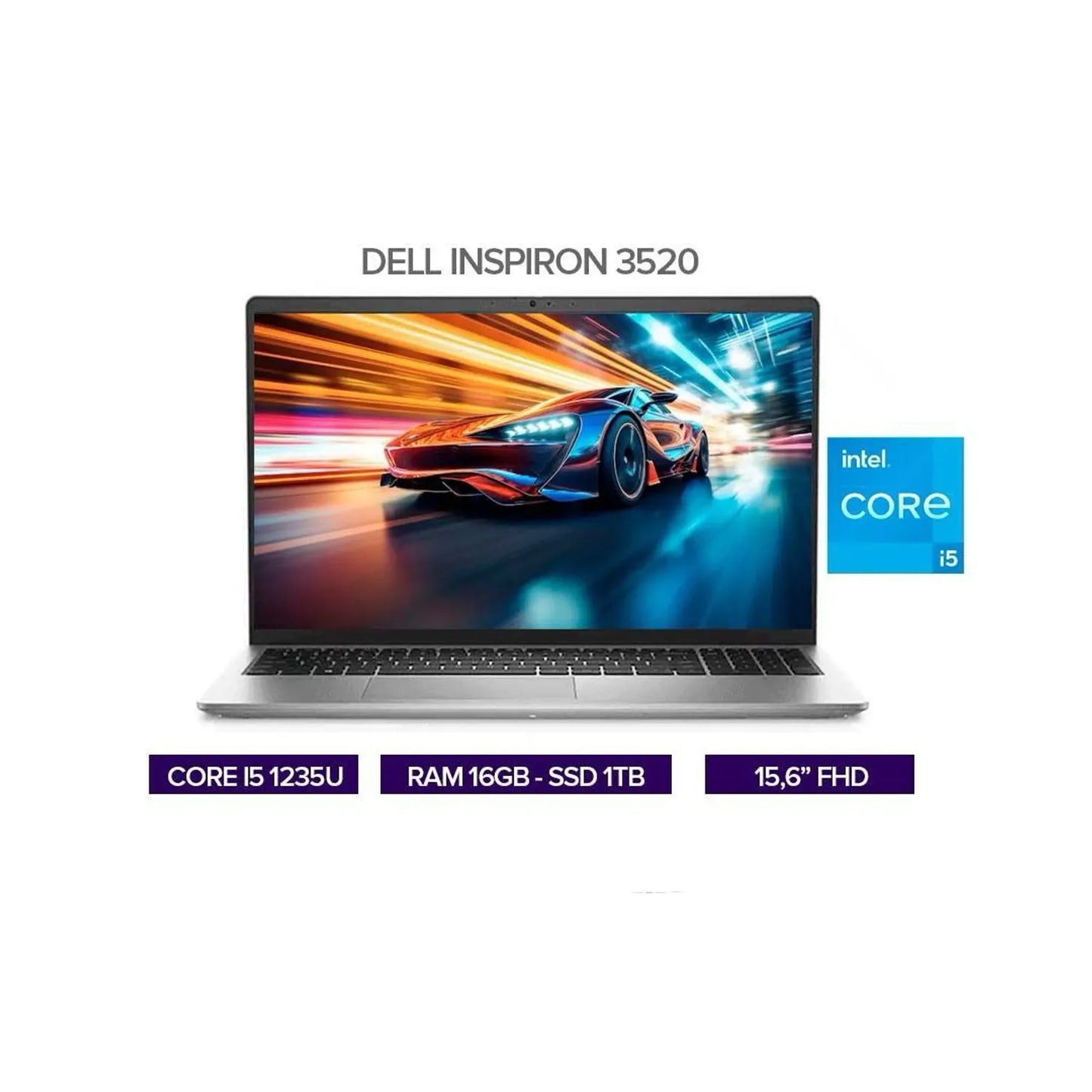 PORTATIL DELL INSPIRON 3520 15.6" INTEL CORE I5 1235U 16GB/ SSD 1TB M.2 / COMBO TECLADO Y MOUSE