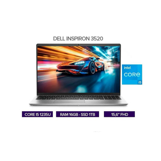 PORTATIL DELL INSPIRON 3520 15.6" INTEL CORE I5 1235U 16GB/ SSD 1TB M.2 / COMBO TECLADO Y MOUSE