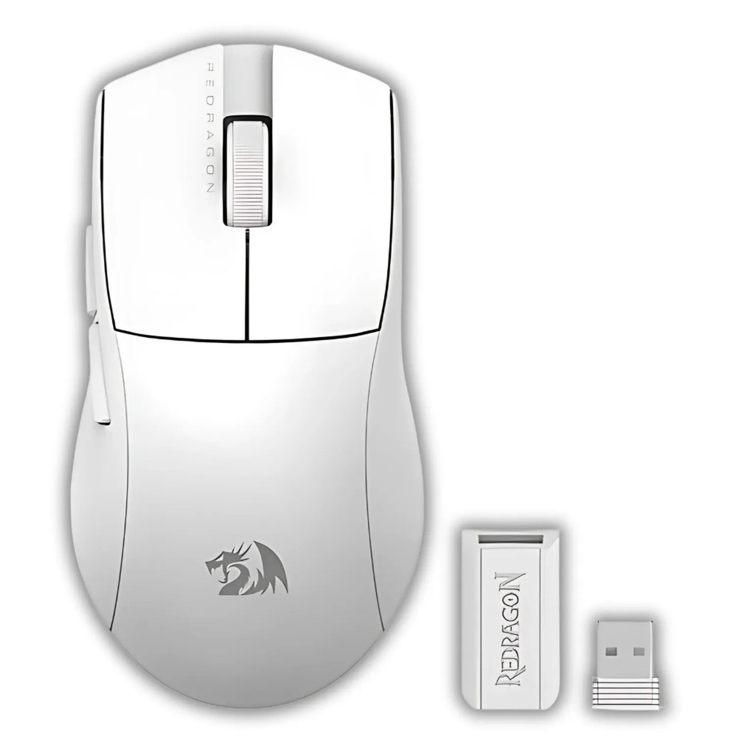 MOUSE REDRAGON KING PRO M916 1K / 5 BOTONES / 26000DPI / Blanco