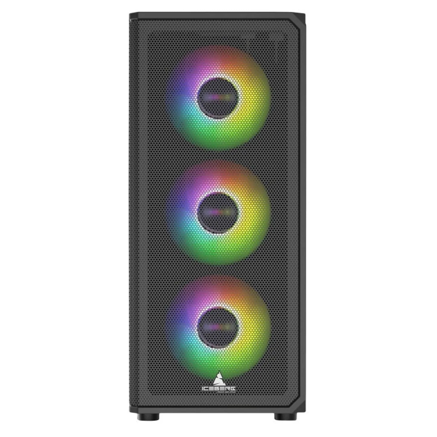 Chasis Iceberg Flow E Black / 4 Ventiladores ARGB/ATX-MicroATX-MiniITX