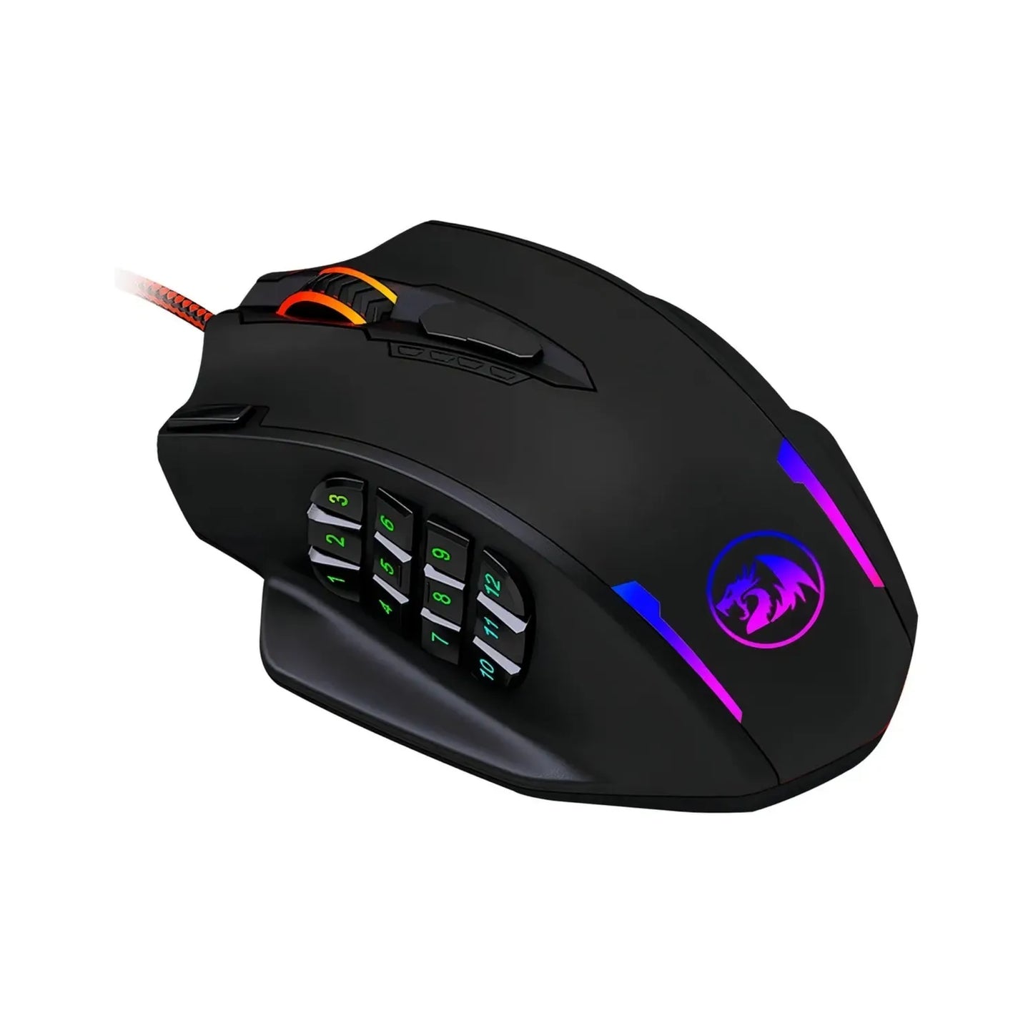 MOUSE GAMER REDRAGON IMPACT M908 / 12 Botones / 12.400DPI