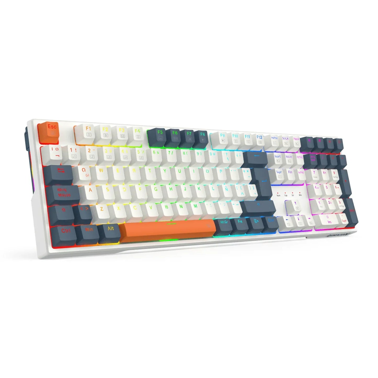 TECLADO GAMER MECANICO REDRAGON TRUNDLE K668WBO RGB 100%