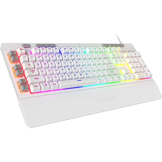 Teclado Gamer Redragon Shiva K512W RGB / Blanco